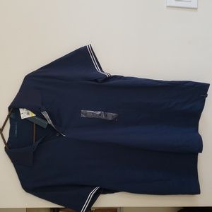 Perry Ellis moisture wicking breathable mens 3 button collar polo shirt (NWT)